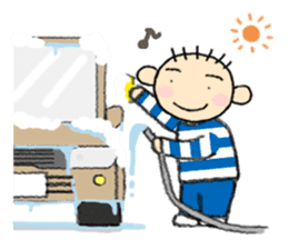 Katcah-n border pattern with birds 2 sticker #5707392