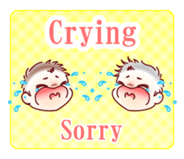 Sticker for mom of twins(English) sticker #5708163