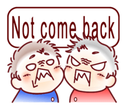 Sticker for mom of twins(English) sticker #5708186