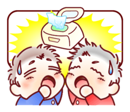 Sticker for mom of twins(English) sticker #5708189