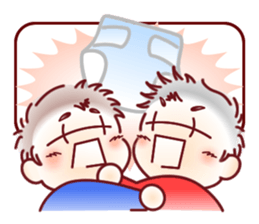 Sticker for mom of twins(English) sticker #5708190