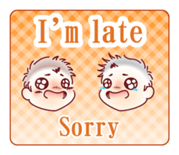 Sticker for mom of twins(English) sticker #5708194