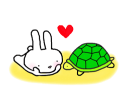 Rabbit and sometimes turtle(en) sticker #5708543