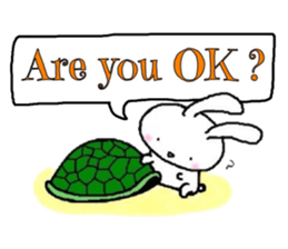 Rabbit and sometimes turtle(en) sticker #5708557