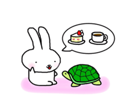 Rabbit and sometimes turtle(en) sticker #5708565
