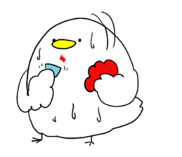 chicken resembling a chick sticker #5708779