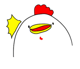 chicken resembling a chick sticker #5708787