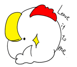 chicken resembling a chick sticker #5708789