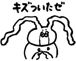 The rabbit which moves freely 2 sticker #5709718