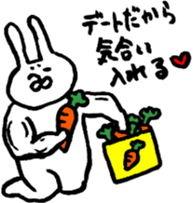 The rabbit which moves freely 2 sticker #5709719