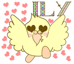 Parakeet at the heart(English) sticker #5710340