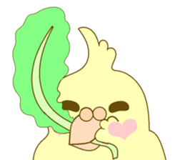 Parakeet at the heart(English) sticker #5710359