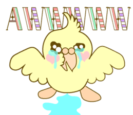 Parakeet at the heart(English) sticker #5710365