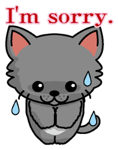 Cat business English version sticker #5711097