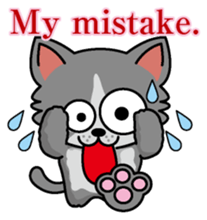 Cat business English version sticker #5711098