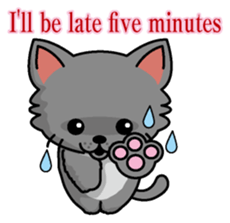 Cat business English version sticker #5711103