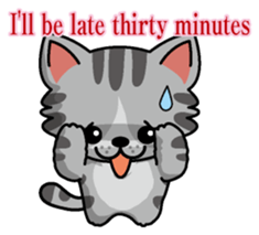 Cat business English version sticker #5711106