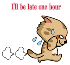 Cat business English version sticker #5711107
