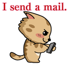 Cat business English version sticker #5711113