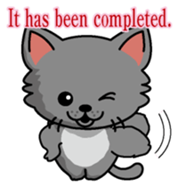 Cat business English version sticker #5711115