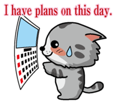 Cat business English version sticker #5711118