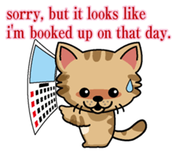 Cat business English version sticker #5711119