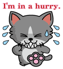 Cat business English version sticker #5711122