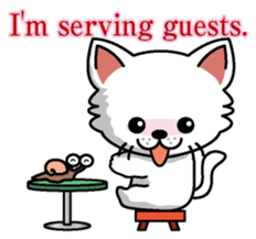 Cat business English version sticker #5711126