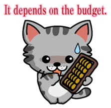 Cat business English version sticker #5711130