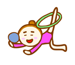 Rhythmic sportive gymnastics girl sticker #5711535