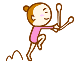 Rhythmic sportive gymnastics girl sticker #5711546