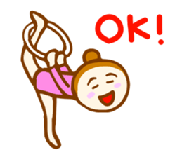 Rhythmic sportive gymnastics girl sticker #5711547
