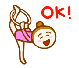 Rhythmic sportive gymnastics girl sticker #5711547