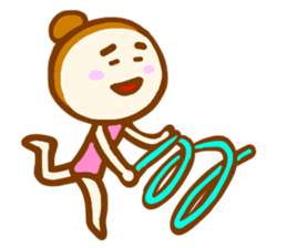 Rhythmic sportive gymnastics girl sticker #5711556