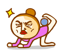 Rhythmic sportive gymnastics girl sticker #5711569