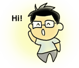 Mr.Amp, the glasses man sticker #5711612