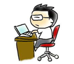 Mr.Amp, the glasses man sticker #5711616