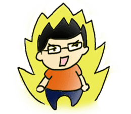 Mr.Amp, the glasses man sticker #5711618