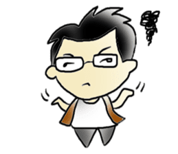 Mr.Amp, the glasses man sticker #5711619