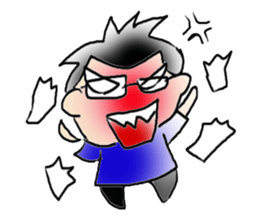 Mr.Amp, the glasses man sticker #5711620