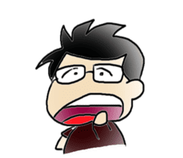 Mr.Amp, the glasses man sticker #5711624