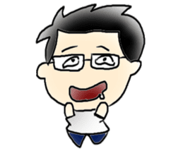 Mr.Amp, the glasses man sticker #5711625