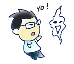 Mr.Amp, the glasses man sticker #5711626