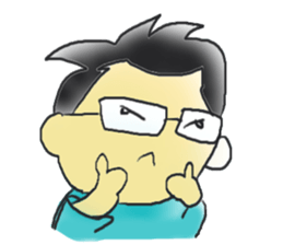 Mr.Amp, the glasses man sticker #5711627