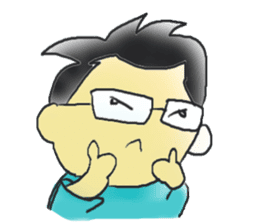 Mr.Amp, the glasses man sticker #5711627