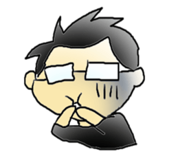 Mr.Amp, the glasses man sticker #5711629