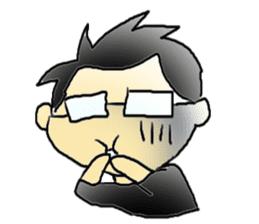 Mr.Amp, the glasses man sticker #5711629