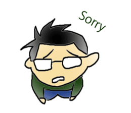 Mr.Amp, the glasses man sticker #5711631