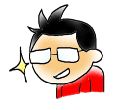 Mr.Amp, the glasses man sticker #5711632