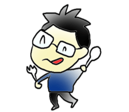 Mr.Amp, the glasses man sticker #5711634